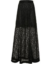 Ermanno Scervino - Embroidered Lace High-Rise Long Skirt - Lyst