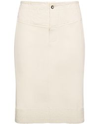 Bottega Veneta - Compact Cotton Rib Jersey Skirt - Lyst