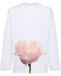 Jacquemus - T-shirt à manches longues 'le t-shirt rosine' blanc - le chouchou - Lyst