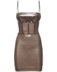Nensi Dojaka - Kendall Sequined Mini Dress - Lyst