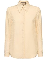 Gucci - Camisa de seda crepé - Lyst