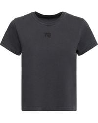 Alexander Wang - Essential Shrunk Cotton Jersey T-Shirt - Lyst