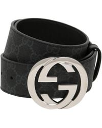 Gucci Cintura "Gg Supreme" In Pelle 40Mm - Nero