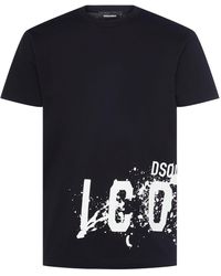DSquared² - Icon Splash Printed Cotton T-shirt - Lyst