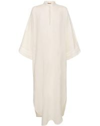 Ermanno Scervino - Linen Long Sleeve Caftan Dress - Lyst