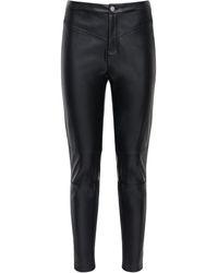 Calvin Klein Leggings De Ecopiel Stretch - Negro