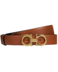 Ferragamo - 2.5cm Gancini Reversible Leather Belt - Lyst