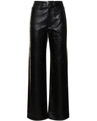 ROTATE BIRGER CHRISTENSEN - Faux Leather Straight Pants - Lyst