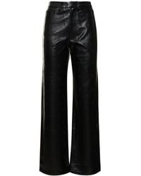 ROTATE BIRGER CHRISTENSEN - Faux Leather Straight Pants - Lyst