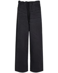 Balenciaga - baggy Oversized Cotton Denim Jeans - Lyst