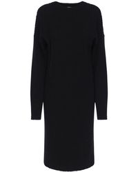 Bottega Veneta Sweaterkleid Aus Wolle Und Baumwolle - Schwarz