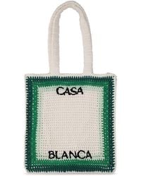 Casablancabrand - Borsa shopping in cotone crochet con logo - Lyst