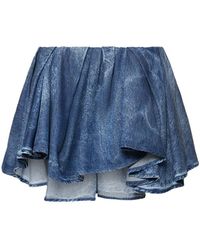 DIESEL - De-Ria Draped Mini Skirt - Lyst