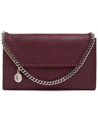 Stella McCartney - Donna Falabella Shaggy Deer Wallet On Chain Plum - Lyst