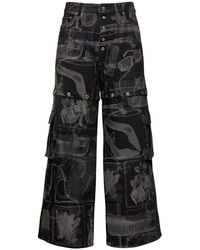 Off-White c/o Virgil Abloh - Jeans baggy fit xray in denim di cotone - Lyst
