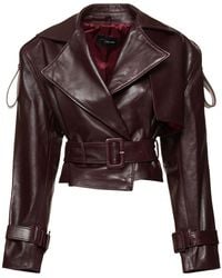 Manokhi - Hana Cropped Leather Jacket - Lyst