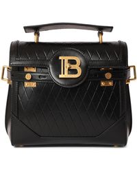 Balmain - B-Buzz 23 Embossed Leather Bag - Lyst