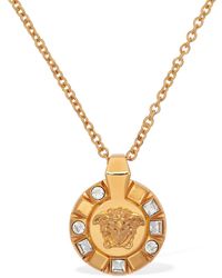 Versace Halskette Mit Kristallen "palazzo Medusa" - Mettallic