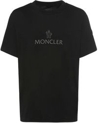 Moncler Logo Crewneck T-shirt - Black