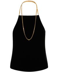 Palm Angels - Pa Velvet Top W/ Chain - Lyst