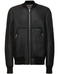 Rick Owens - Classic Flight Shearling Bomber Jacket - Lyst