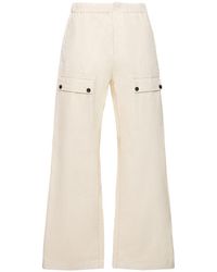 Ferragamo - Coated Linen Cargo Pants - Lyst