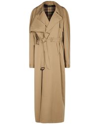 Balenciaga - Trench-coat en sergé de coton - Lyst