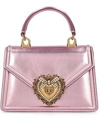Dolce & Gabbana - Mini Devotion Laminated Top Handle Bag - Lyst