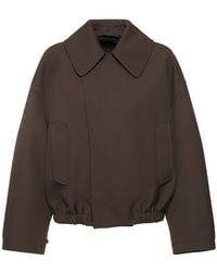 Lemaire - Wool Blend Short Trench Jacket - Lyst