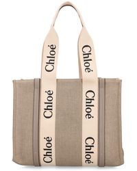 Chloé - Medium Woody Canvas Tote Bag - Lyst