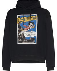 DSquared² - Betty Boop Printed Cotton Hoodie - Lyst