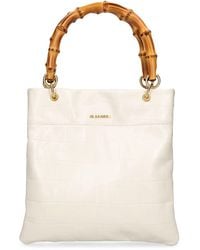 Jil Sander - Small Leather Top Handle Bag - Lyst