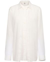 TOTEME - Double Collar Ramie Shirt - Lyst
