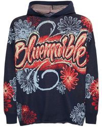 Bluemarble - Sweater Aus Baumwoll/wollstrickjacquard Mit Logo - Lyst