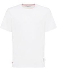 Thom Browne - Relaxed Fit Cotton Jersey T-shirt - Lyst
