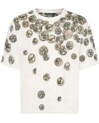Dolce & Gabbana - Münzen über ein übergroßes T -Shirt drucken - Lyst