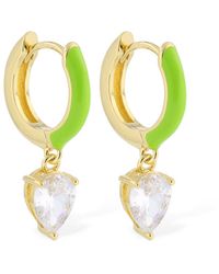 Neon green pill hoop earring Atterley Accessories Jewelry Earrings Hoop 