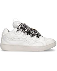 Lanvin - Sneakers curb leather and pins - Lyst