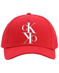 Calvin Klein Gorra De Baseball De Algodón - Rojo