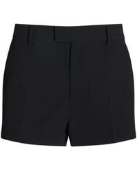 Ami Paris - Wool Crepe Mini Shorts - Lyst
