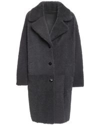 DROMe Wendbarer Shearlingmantel - Blau