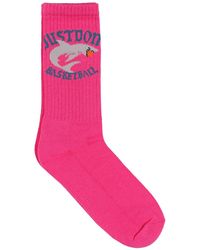 Herren Bekleidung Unterwäsche Socken Just Don Baumwolle Socken Aus Baumwollmischung Mit Logointarsien in Pink für Herren 