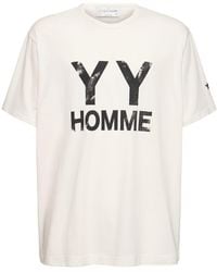 Yohji Yamamoto - Yyh Printed Cotton T-shirt - Lyst
