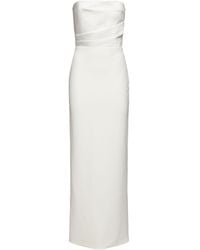Solace London - Afra crepe knit strapless maxi dress - Lyst