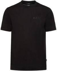 BOSS - T-shirt Aus Baumwolle "tiburt 423" - Lyst
