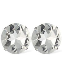 Alessandra Rich - Small Round Crystal Earrings - Lyst