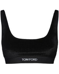 Tom Ford - Logo Stretch Velvet Bra - Lyst