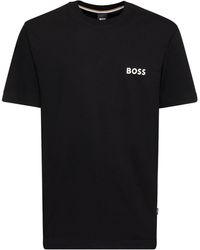 BOSS by HUGO BOSS - T-shirt Aus Baumwolle Mit Tessin-logo - Lyst