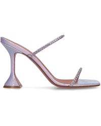 AMINA MUADDI - 95Mm Gilda Glitter Mule Sandals - Lyst