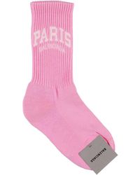 Balenciaga Cotton Bb Crew Socks in Pink | Lyst